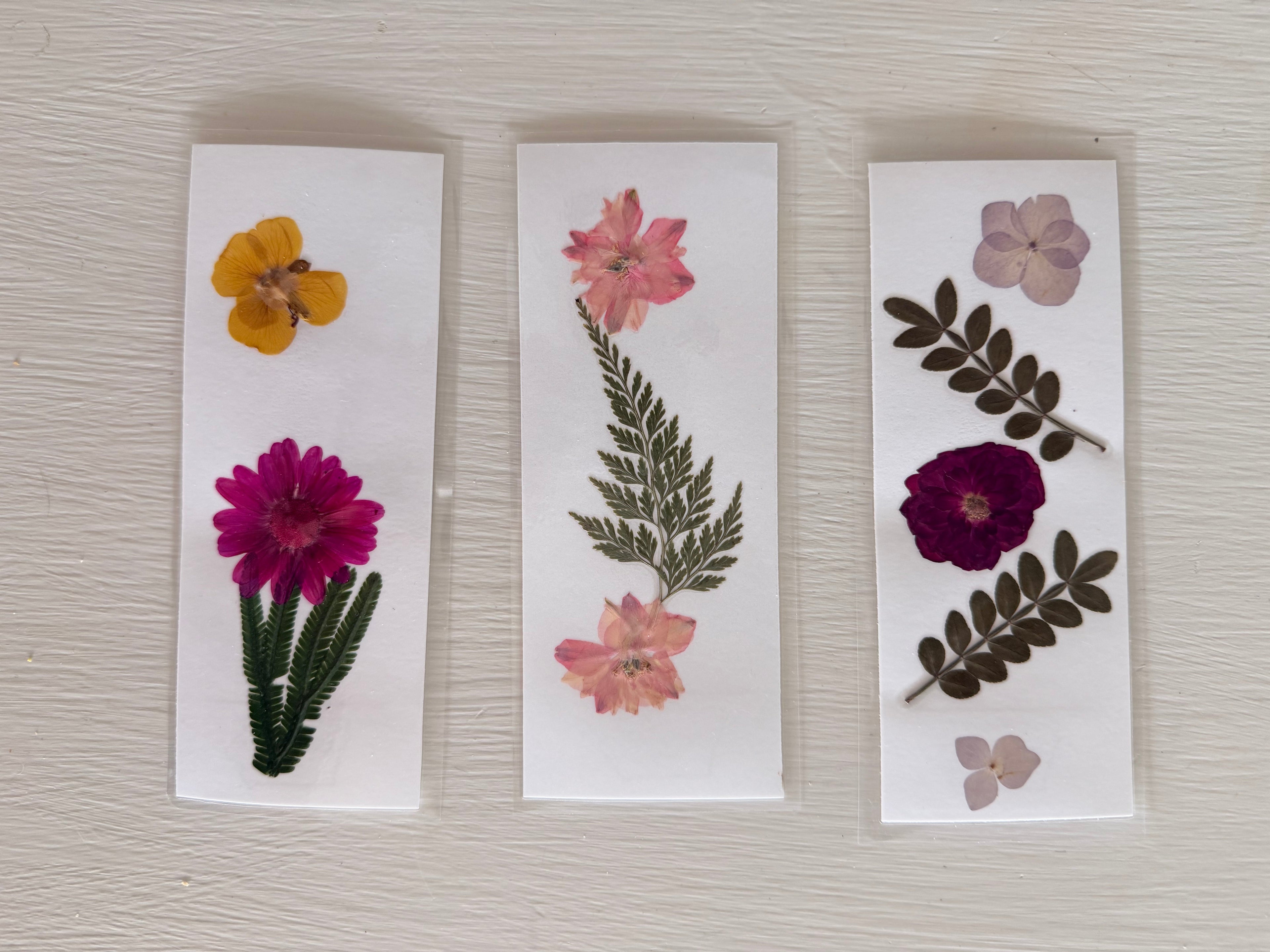 Handmade Pressed Flower Bookmarks