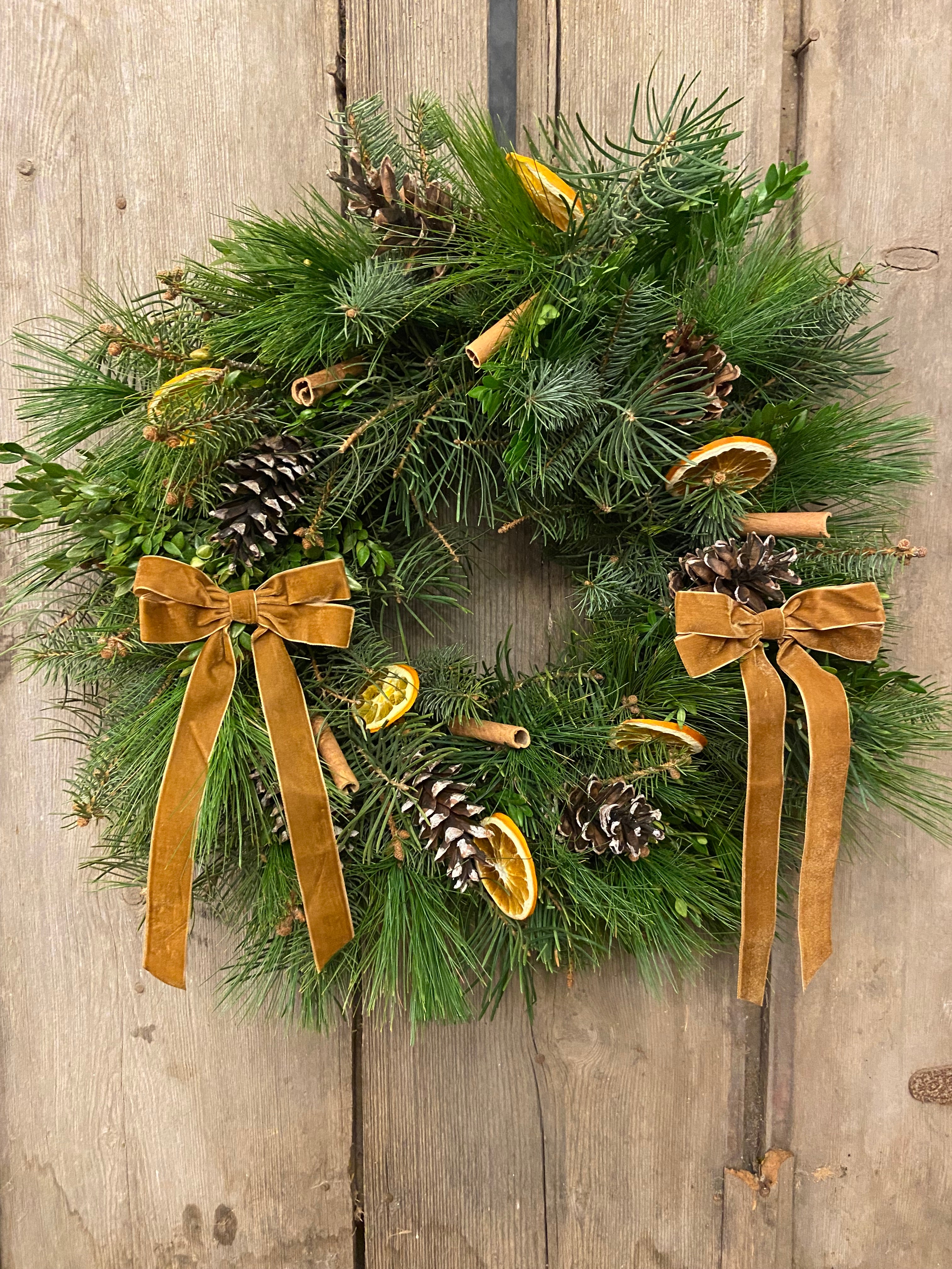 Orange and Cinnamon Christmas Wreath