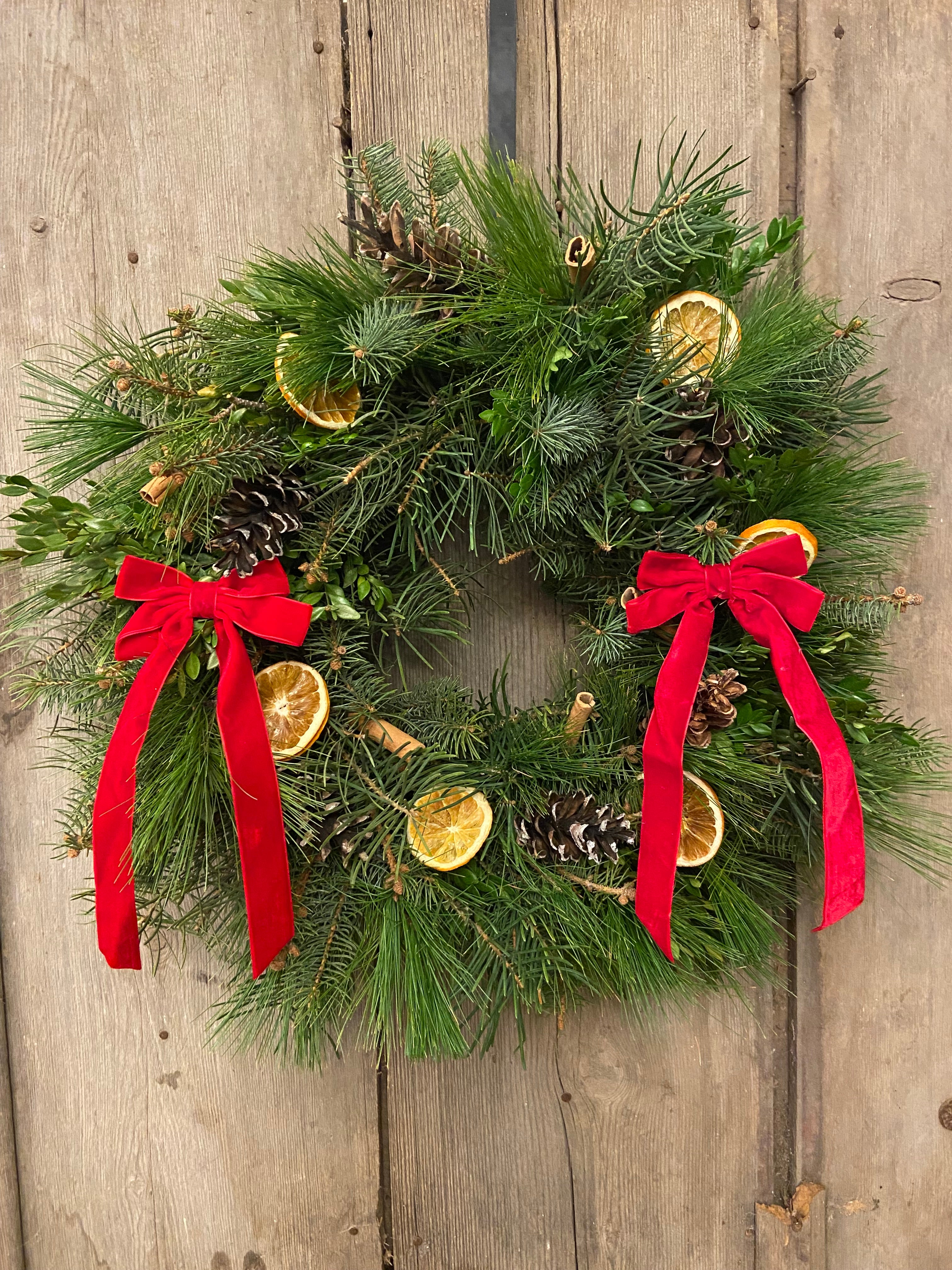 Orange and Cinnamon Christmas Wreath