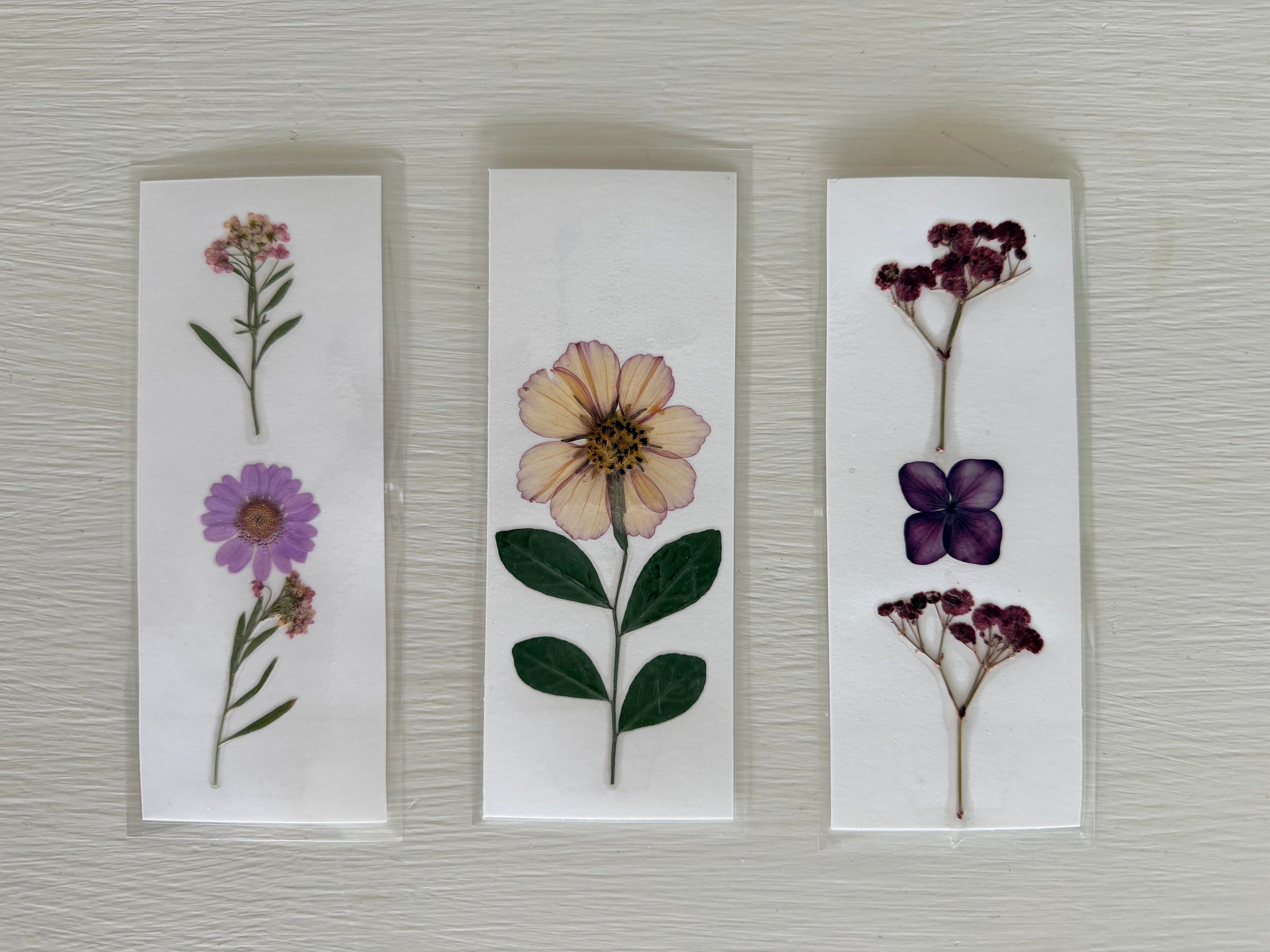 Handmade Pressed Flower Bookmarks